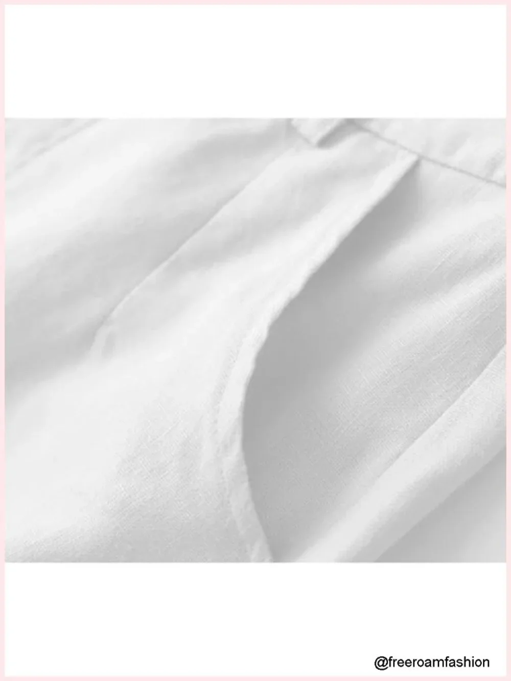 Cotton Linen A-Line Midi Skirt with Pockets High Waisted